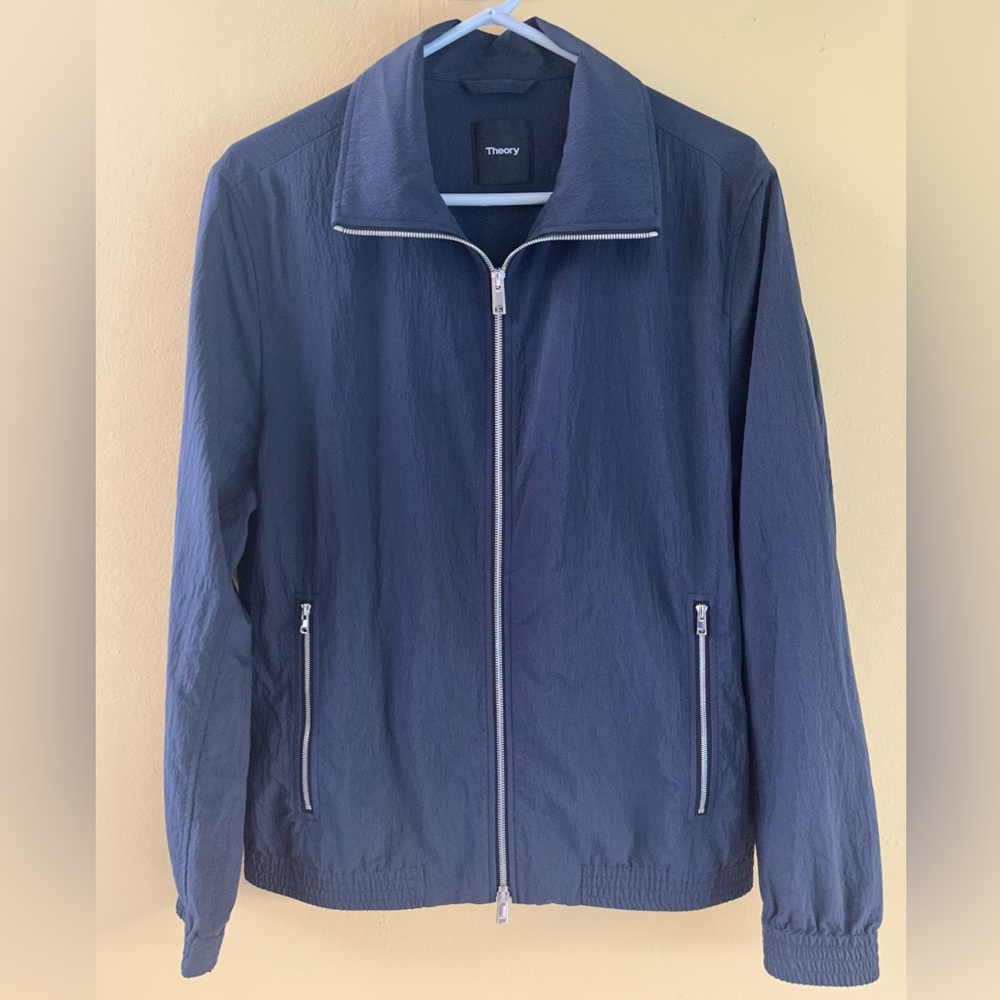 Theory Mens Marco Kelso Zip-Up Jacket Large Basalt - NWOT $395